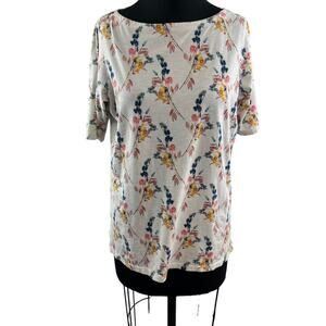 Uniqlo UT Epice Design Floral Print Top Cotton Short Sleeves Round Neck Size M